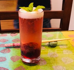 Fresh Plum Soda at Sapporo Japanese Restaurant in Kathmandu