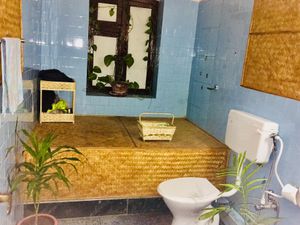 cute & super-clean bathrooms at Sapporo Japanese Restaurant in Kathmandu