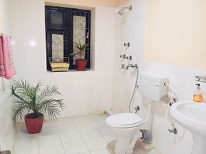 cute & super-clean bathrroms at Sapporo Japanese Restaurant in Kathmandu