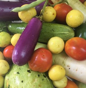 organic vegetables at Sapporo Japanese Restaurant in Kathmandu
