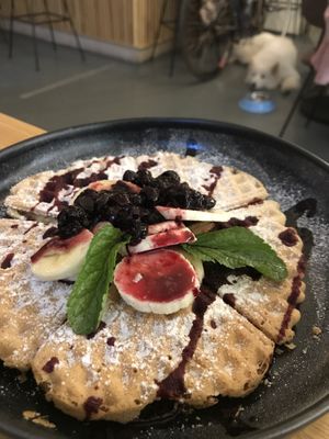 waffle  at Fika in St Petersburg