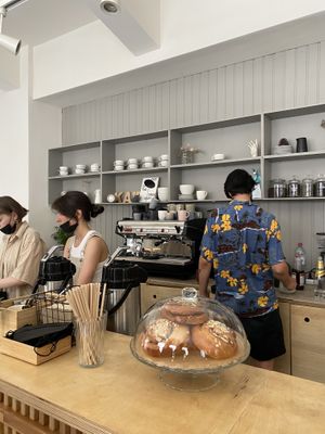 Inside at Fika in St Petersburg