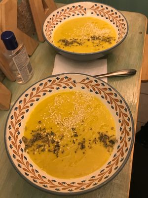 Soup of the day - changes daily, was really delicious!  at Fika in St Petersburg