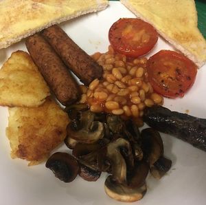 Vegan breakfast at Grace Tea Room in Ellesmere Port