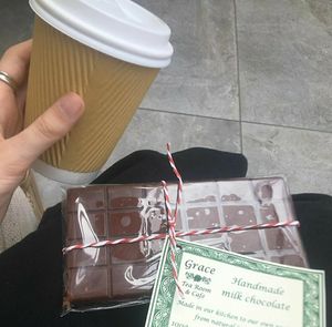 Home-made vegan chocolate! at Grace Tea Room in Ellesmere Port