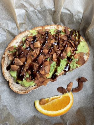 Coconut bacon avocado toast at Urban Beets Cafe & Juicery in Wauwatosa