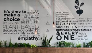 UB manifesto painted on the wall at Urban Beets Cafe & Juicery in Wauwatosa