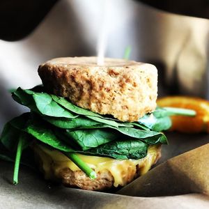 biscuit sammie at Urban Beets Cafe & Juicery in Wauwatosa