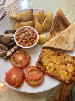 Veggie breakfast, no eggs   at Cafe on Thu Wheels in Hue