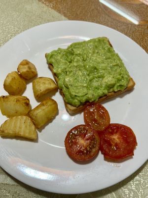Avocado toast (swapped eggs for potatoes)   at Cafe on Thu Wheels in Hue