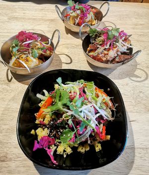 Stir fry - also the best salt and pepper tofu!! One of the nicest tofu dishes I have ever tried 😋 at Indigo Greens in Liverpool