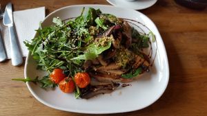 Mushroom bruschetta at Indigo Greens in Liverpool