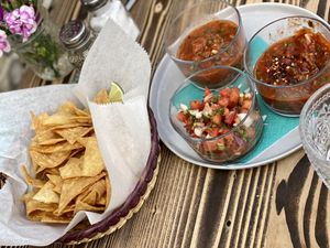 Chips in salsa done right   at Chula Eatery in La Quinta