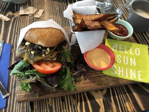 Vegan burger at Chula Eatery in La Quinta