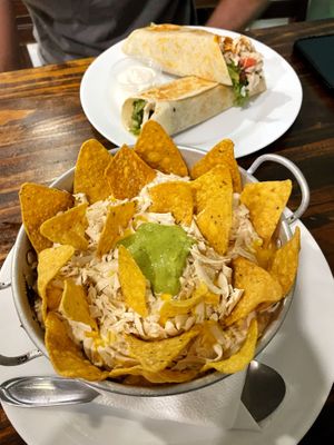 Burrito & nachos  at Green Lovers in Santa Cruz