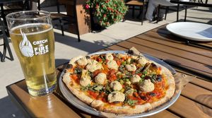 Built my own vegan pizza 🌱🍕 so good! Highly recommend! at Catch-a-Fire Pizza in Cincinnati