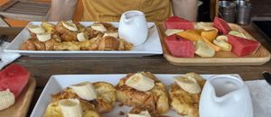 French Toast an fruit platter  at V Cafe in Da Lat