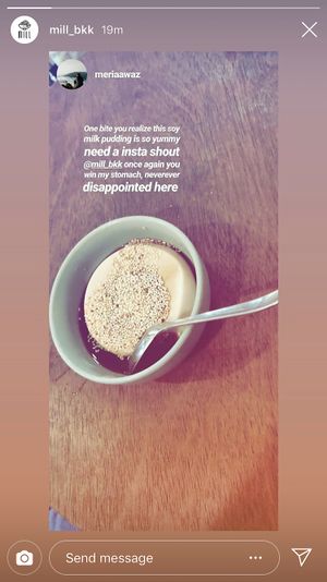 soymilk pudding at Mill in Bangkok