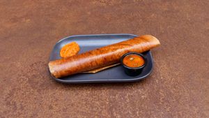 Hot Chutney Dosa (Vegan) at The Tiffin Truck in Cambridge