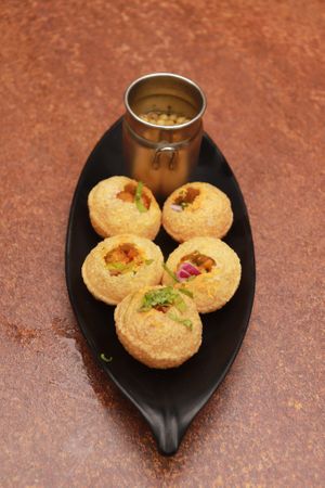 Paani Poori (Vegan)  at The Tiffin Truck in Cambridge