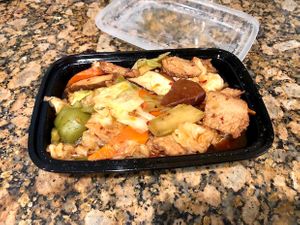 Vegetable Sliced “Pork” and Cabbage (Spicy) at Happy Family - San Bernardino in San Bernardino