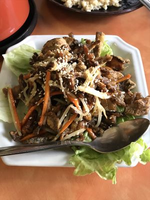 Crispy shiitake mushroom with bean sprouts  at Happy Family - San Bernardino in San Bernardino