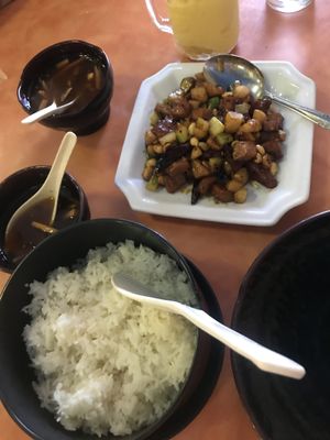 Kung pao soy chicken  at Happy Family - San Bernardino in San Bernardino