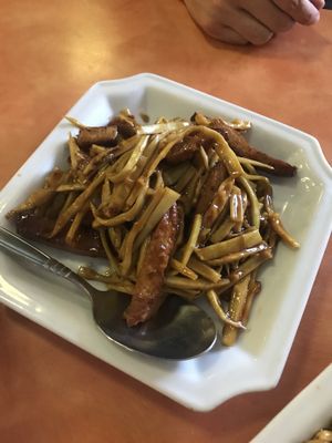 Shredded Pork and baby bamboo  at Happy Family - San Bernardino in San Bernardino