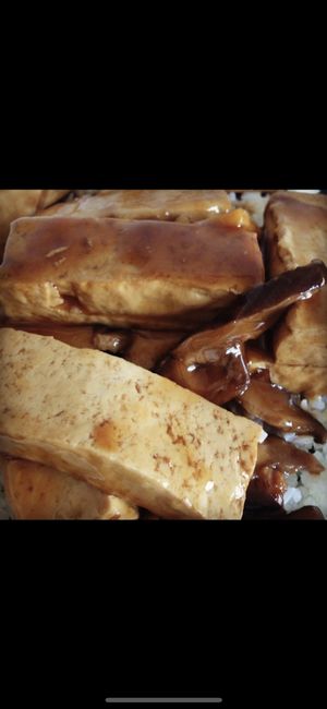Soft tofu with mushrooms and brown sauce at Happy Family - San Bernardino in San Bernardino