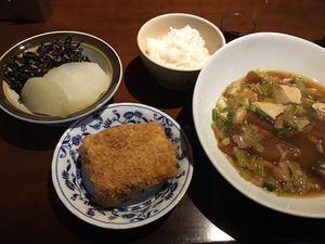 Vegan “pork” soup set  at Bermondsey Cafe in Nagoya