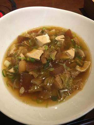 Vegan “pork” soup at Bermondsey Cafe in Nagoya