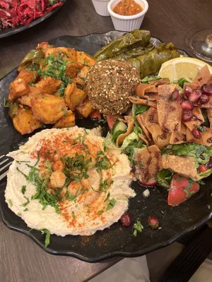 Vegan platter   at Hiba Express in London