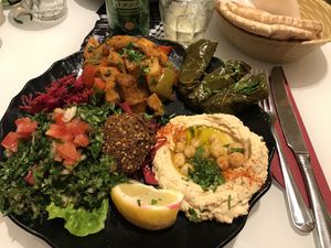 Vegan mezze Hiba express  at Hiba Express in London