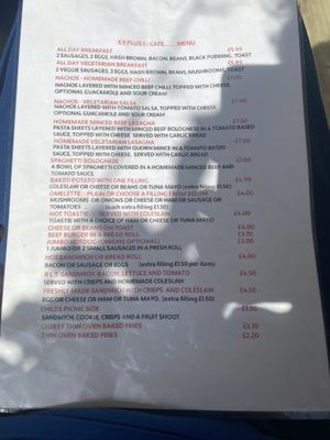 Menu  at K9 Plus 1 Cafe in Barry