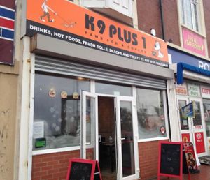 Front of cafe  at K9 Plus 1 Cafe in Barry