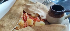 Vegan galette Charlemagne at Coffee Crepes in Paris