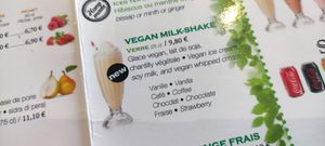 Vegan milk shake with Chantilly! at Coffee Crepes in Paris