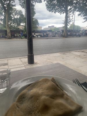 crepe with a view at Coffee Crepes in Paris