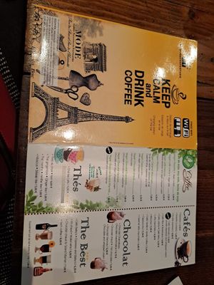 Menu a bit confusing.  Full vegan menu,  gluten free also confusing disclaimer at Coffee Crepes in Paris