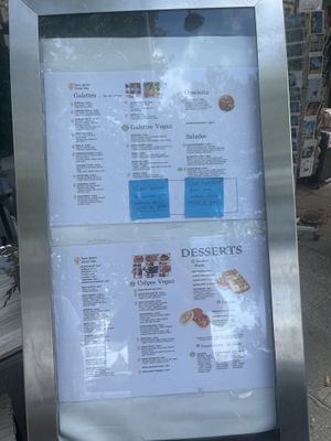 Menu  at Coffee Crepes in Paris