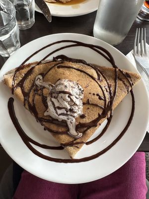 Chocolate and banana   at Coffee Crepes in Paris