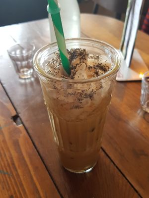 Vegan Frappuccino with soy chantilly at Coffee Crepes in Paris