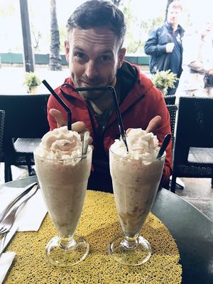 Vanilla milkshakes  at Coffee Crepes in Paris