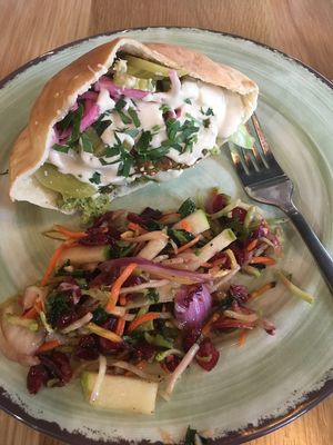 Falafel Pocket & Slaw at Neomonde Mediterranean in Durham