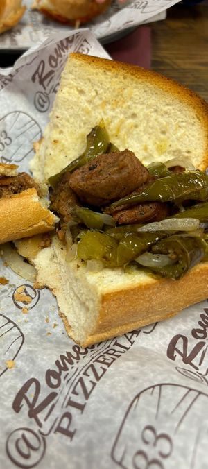 Beyond Sausage, peppers and onions   at Romeo's Pizza in Manalapan