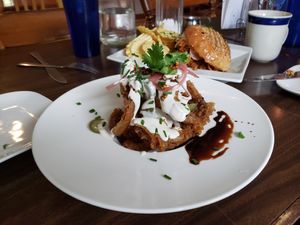 Onion rings at My Tiny Cupboard Fauxmagerie in Wakefield
