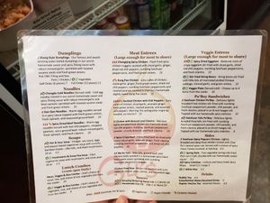 Menu 2/2 at Gu's Dumplings in Atlanta