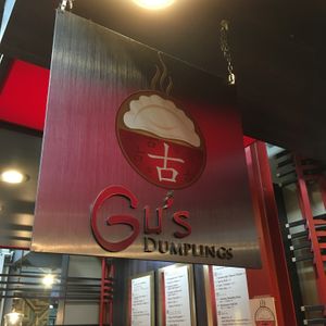 sign at Gu's Dumplings in Atlanta