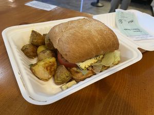 Breakfast sandwich   at Fern Cafe and Bakery in Victoria