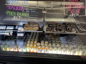 Drinks and treats  at Fern Cafe and Bakery in Victoria